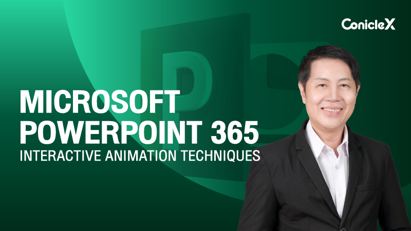 ภาพปกเนื้อหา-Microsoft PowerPoint 365 Interactive Animation Techniques